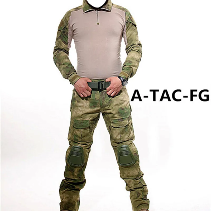Камуфляжная Военная тактическая Униформа с налокотниками костюмы для охоты