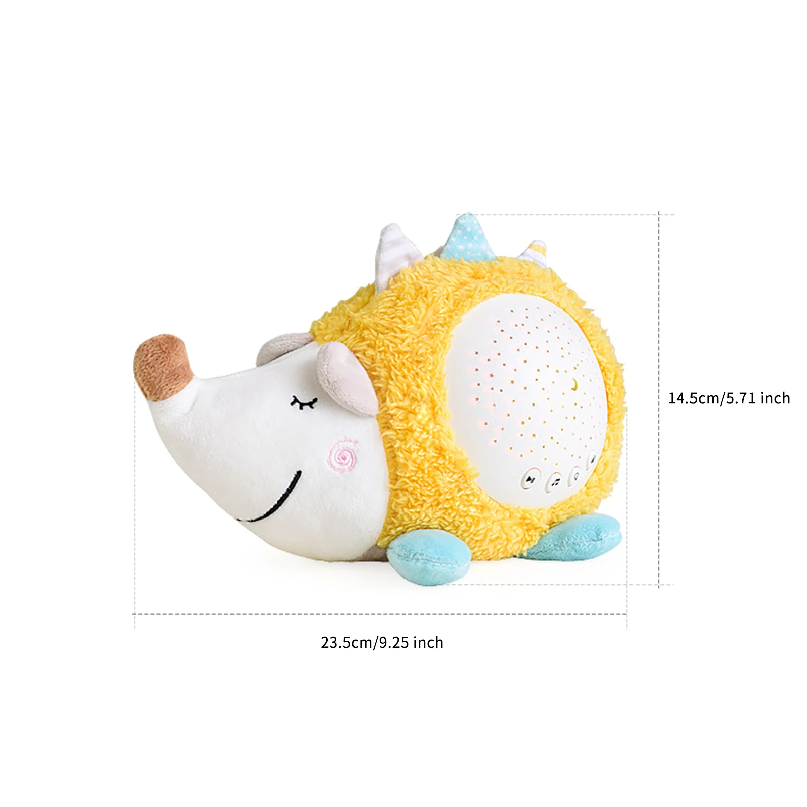 

Hedgehog shaped children fill sleeping LED Night Lights fill animal plush toys with music and Star Projector lights baby toys