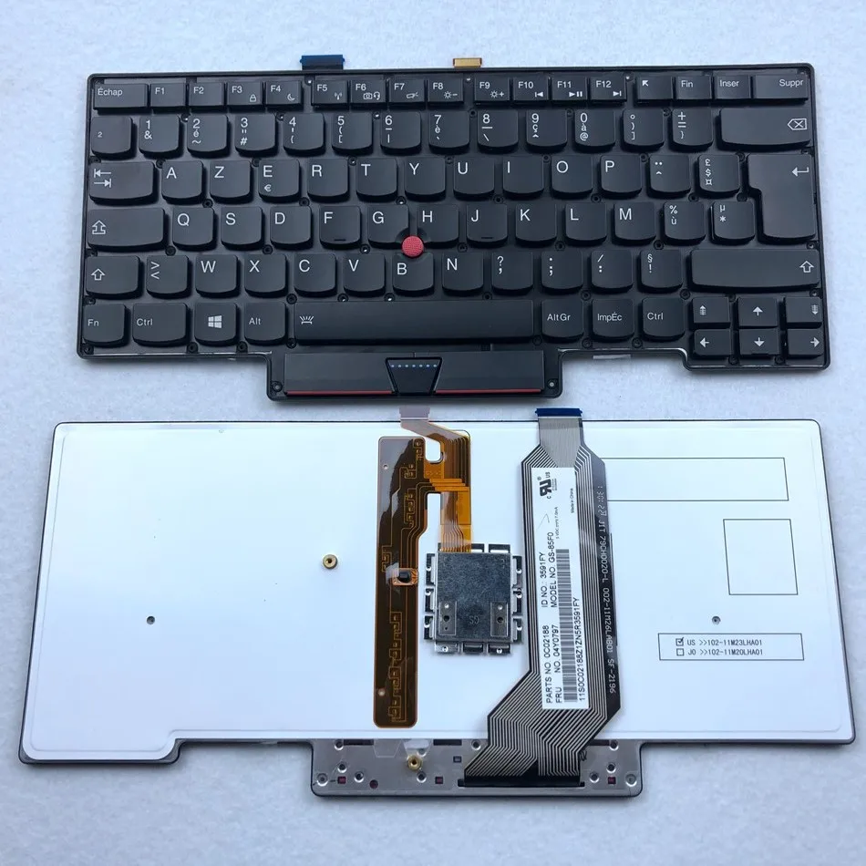 Клавиатура для ноутбука с французской подсветкой ThinkPad Lenovo X1 Carbon 1 го поколения Fru