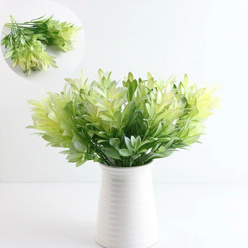 Искусственные оливковые ветви зеленые листья растения водная трава