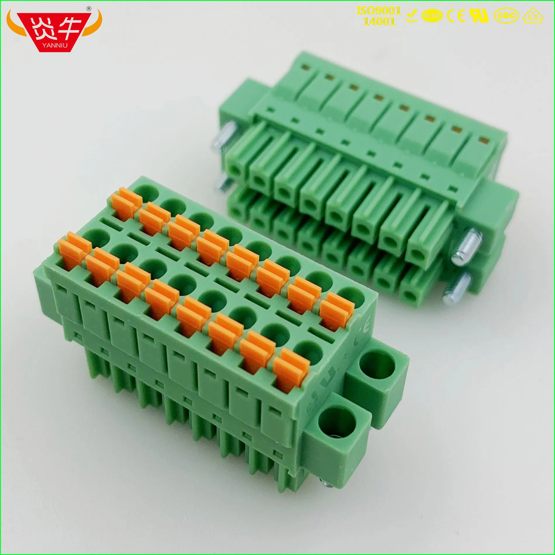 KF2EDGKNHM 3,5 2P~ 12P PCB вставные клеммные блоки 15EDGKNHM 3,5 мм 4PIN~ 24PIN FMCD 1,5/3-STF-3, 5 PHOENIX контакт DEGSON KEFA