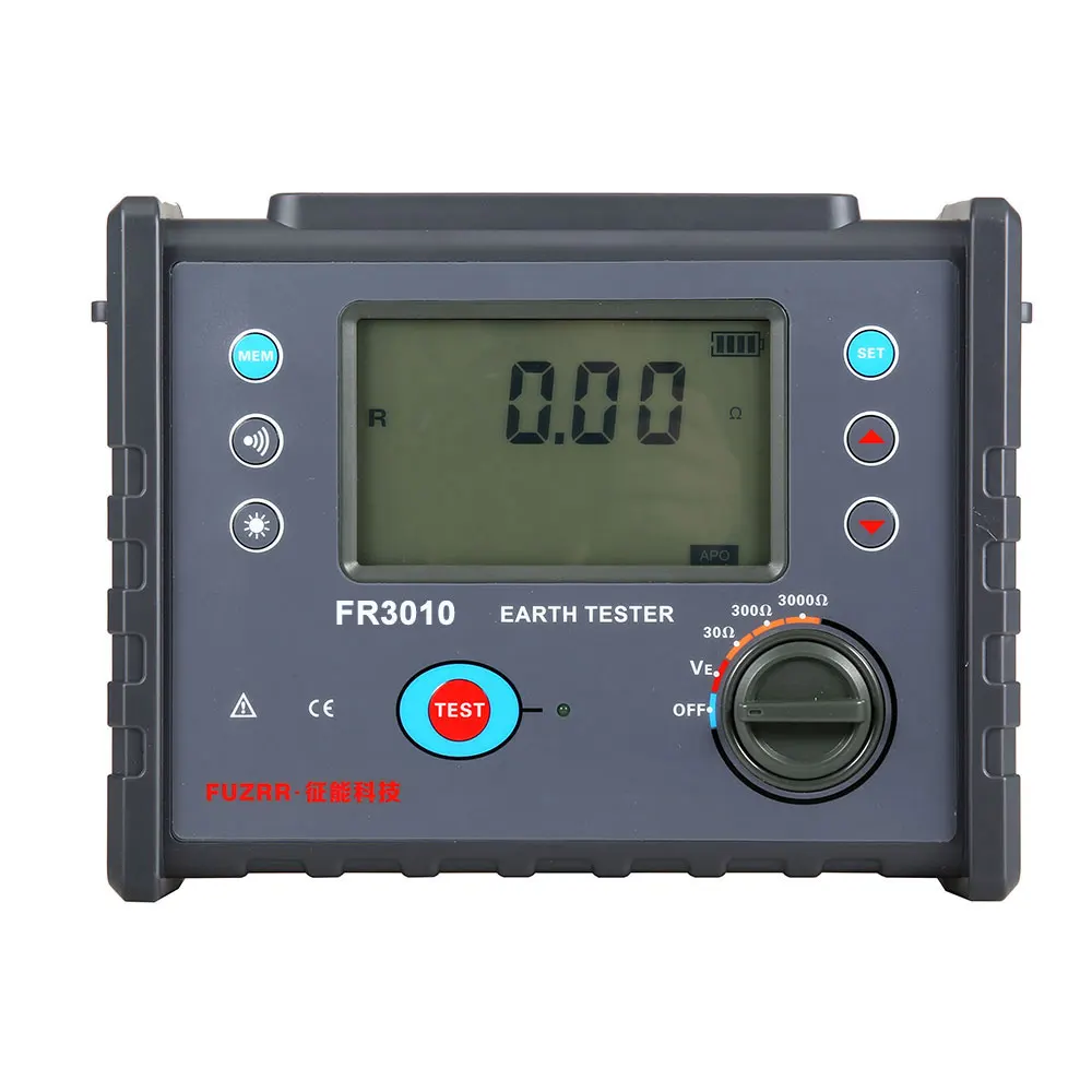 Цифровой тестер сопротивления для заземления FUZRR FR3010 трехпроводный измерение