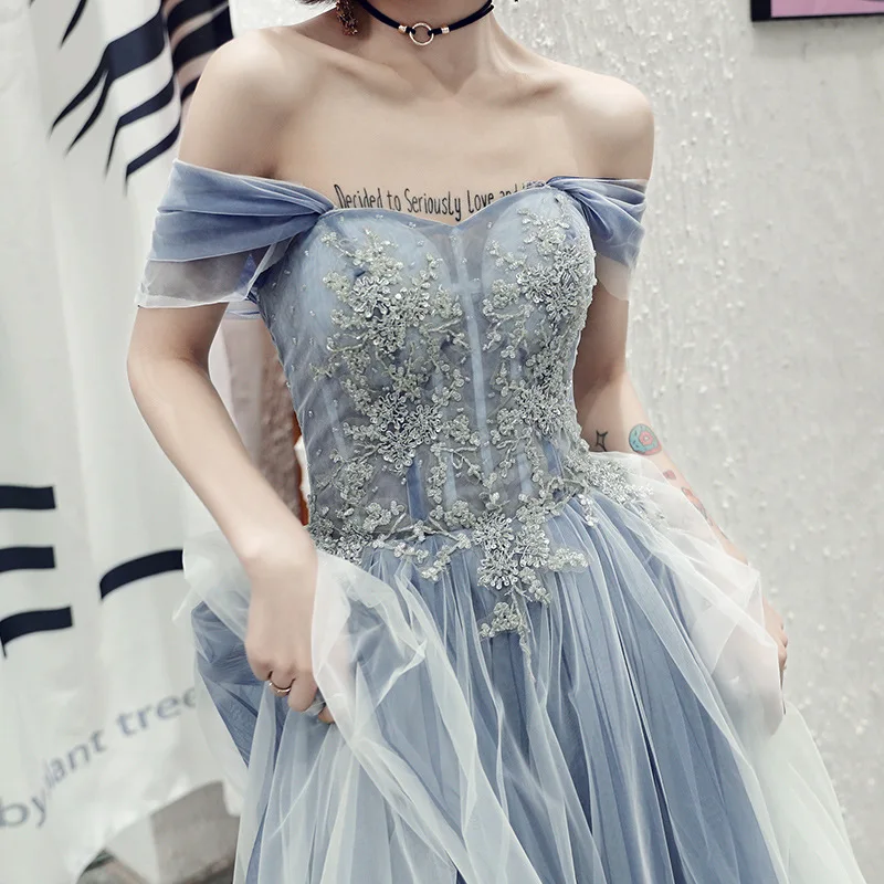 

Women's 2020 New Spring Fairy Elegant Long Group Party Gauze Bandage Backless Banquet Mid-length Mujer Vestido