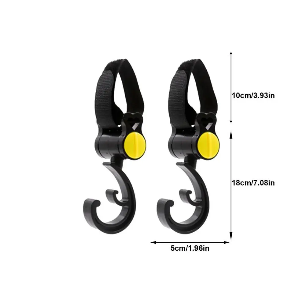 

2pcs/ Baby Hanger Baby Bag Stroller Hooks Pram Rotate 360 Degree Baby Car Seat Accessories Stroller Organizer Accessories & Part