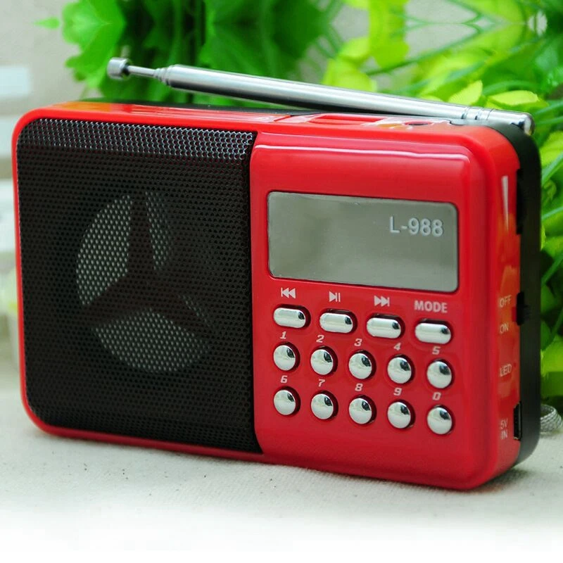 L-988 Hifi динамик микро-usb мини-динамик музыкальный плеер о-динамик с fm-радио mp3-плеер