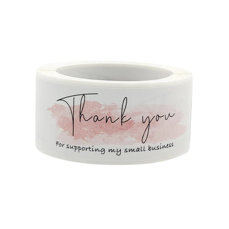 

120 Pcs Thank You For Your Order Stickers Roll Pink Business Thank You Stickers For Shipping Bags Packaging Gift Sealing Labels
