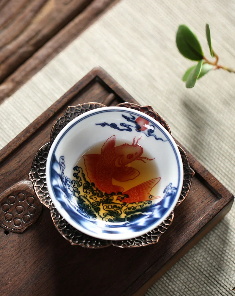 Продукт, фарфоровый чай Qinghua, Zhan, анти-масштабирование, Ретро стиль, кунг-фу, чайная чашка, керамическая чашка, многоцветная, мастер, чайная чашка, персональная, одиночная чашка