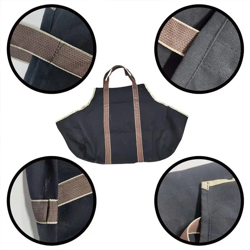 

Large Capacity Canvas Firewood Wood Carrier Bag Log Camping Outdoor Holder Carry Storage Bag Wooden Canvas Bags