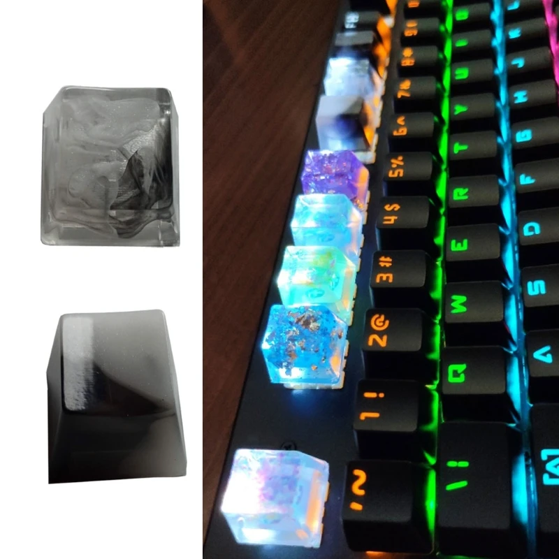 

Handmade Customized OEM R4 Profile Resin Keycap for cherry MX Switches Mechanical Keyboard RGB Translucent Resin Keycap