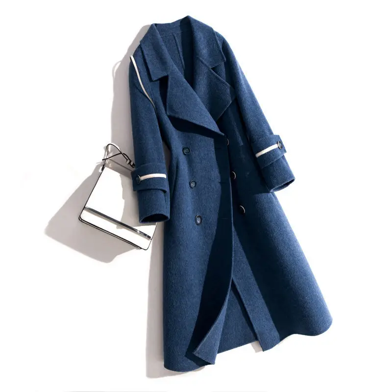 

Double Sided Wool Coat Women Autumn Winter Warm Wool Jackets Top Quality Wool Trench Coats Parkas mujer CS1815 MF649