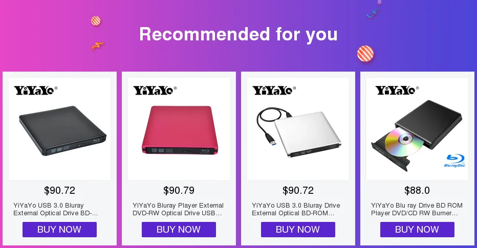 YiYaYo USB 3,0 Bluray Привод BD rom плеер DVD/CD RW горелки Внешний Оптический привод для ноутбука ноутбук ПК Windows 10