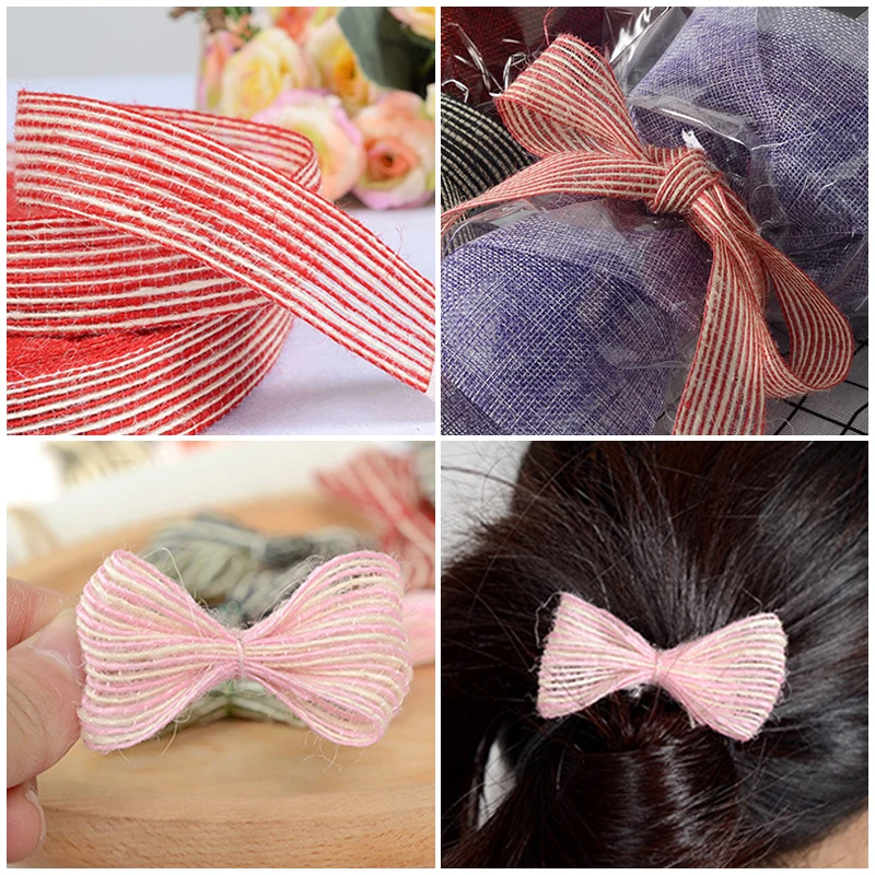 Красная шелковая лента 28 мм для рукоделия рустикальная подарочная упаковка