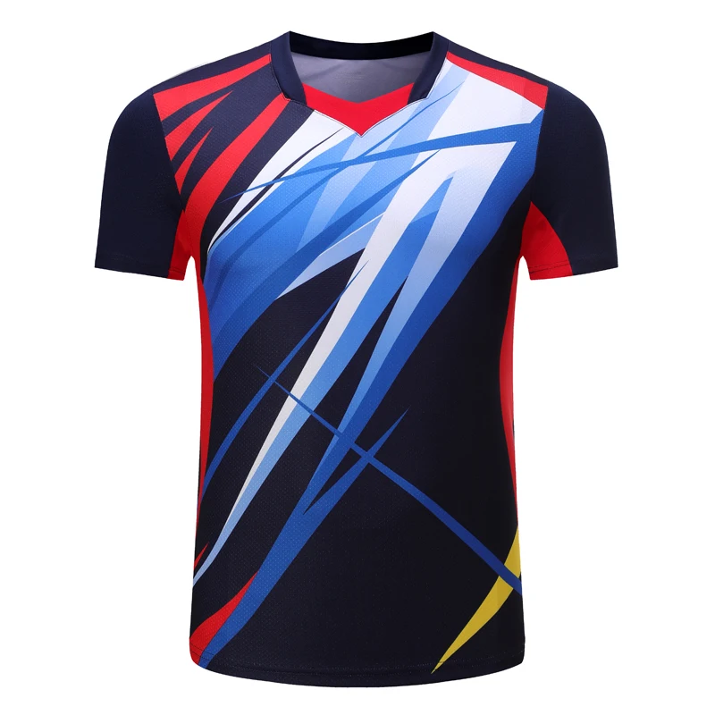 Men Women Tennis T-Shirt, Gradient Color Quick Dry Tennis T Shirts, Girl Badminton Table tennis Clothes, Man Athletic Tops tee