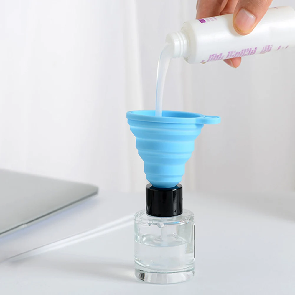 

2pcs Hanging Water Bottle Home Kitchen Tool Collapsible Funnel Set Portable Flexible Wide Mouth Cooking Liquid Transfer Folding