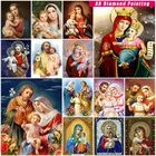 Алмазная живопись сделай сам, портрет, мать и ребенок, 5D, бриллиантовая вышивка, религиозная, мозаика, вышивка крестиком, домашний декор