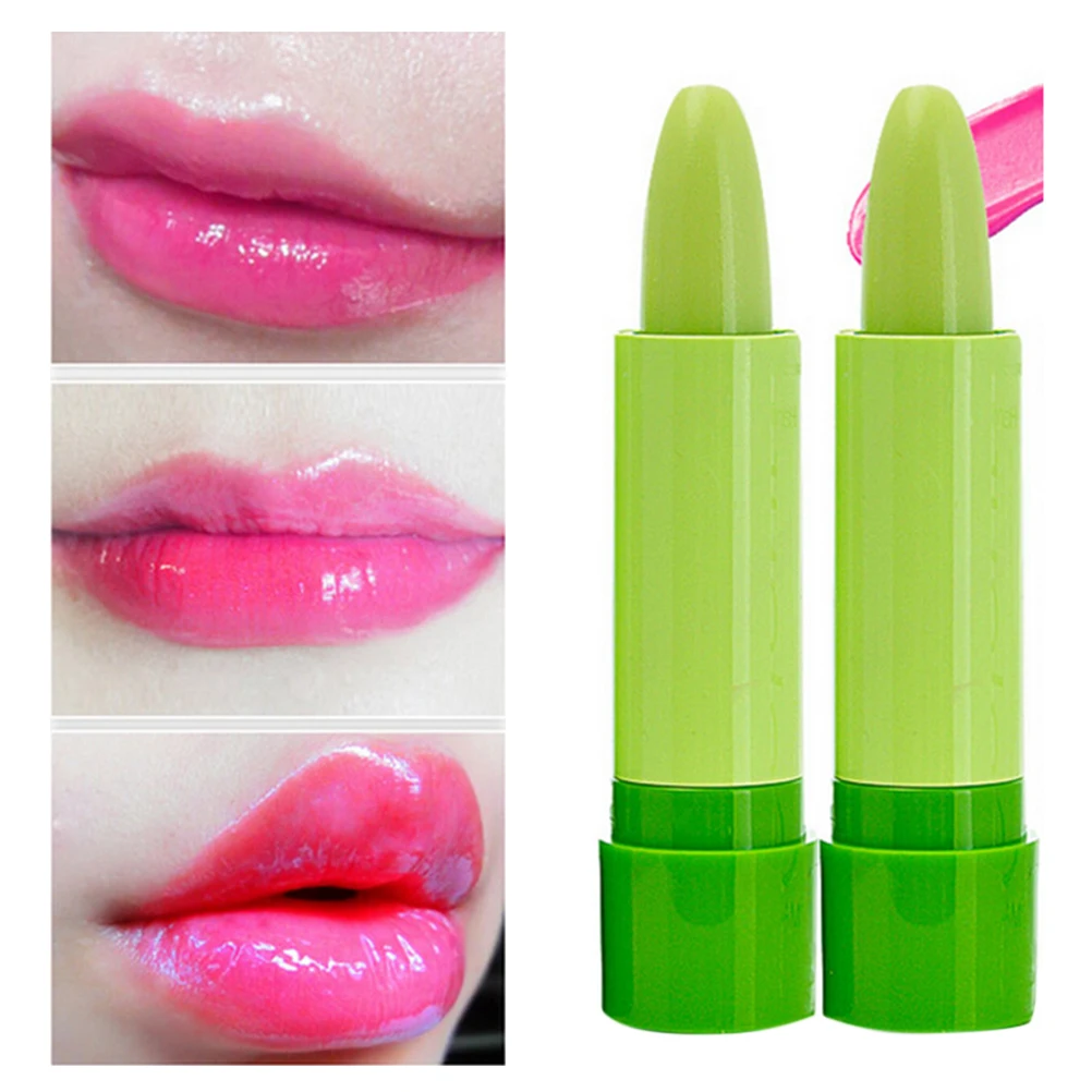 

Magic Temperature Change Color Lipstick Moisture Green to Pink Lip Balm