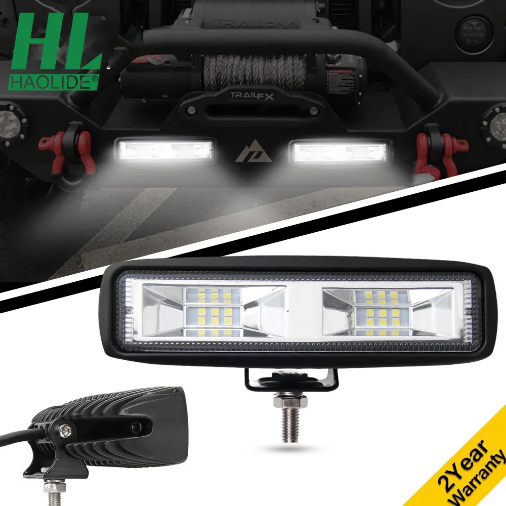 HAOLIDE 6500K новые горячие рабочие фары 18 Вт 12 в 16 светодиодов рабочие фары для внедорожника ходовые огни ДХО новые фары автомобильные фары для грузовика