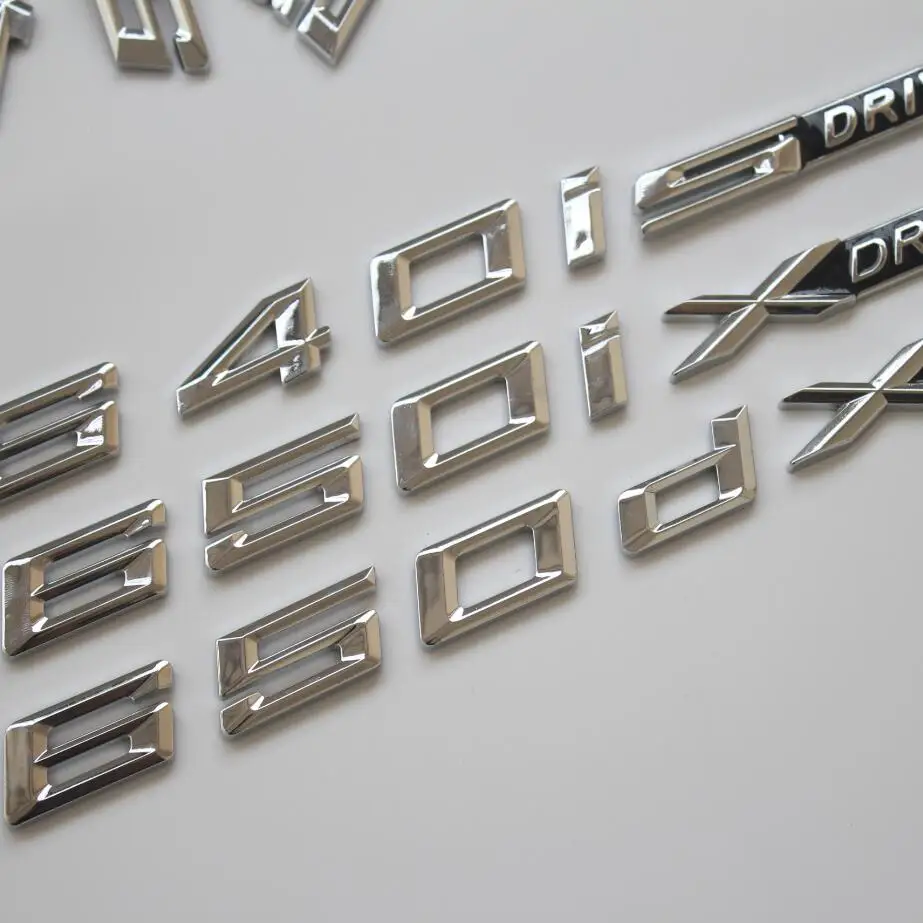 Хромированные символы для BMW серии 6 XDrive 630i 634i 635i 636i 640i 645i 650i 655i 660i 666i 630d 640d 650d 660d