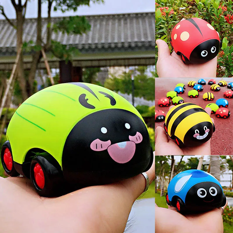 Горячая мультфильм насекомых вытягивать назад автомобиль игрушка инерции