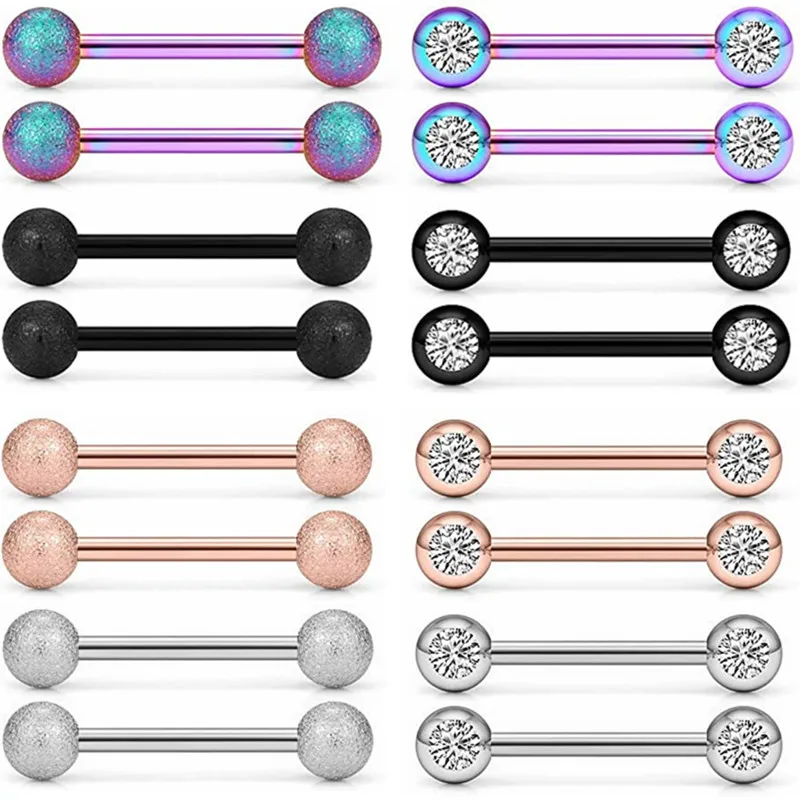 Набор для пирсинга сосков из нержавеющей стали очаровательное матовое кольцо