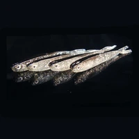 5pcslot easy shiner soft fishing lure 7 5cm 10cm 2 4g 3 7g artificial soft bait silicone double colors carp artificial bait