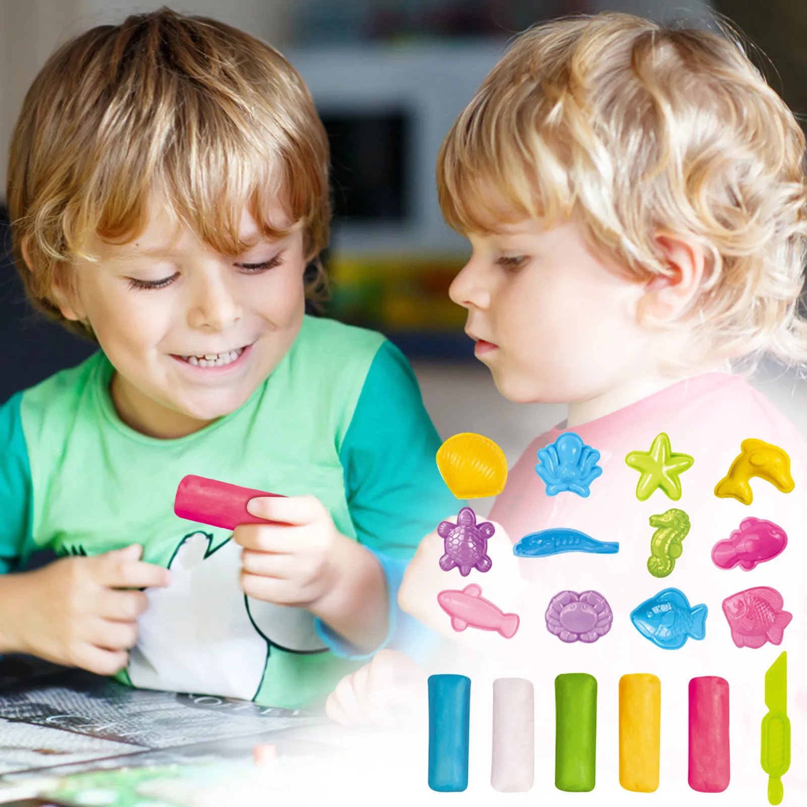 Слайм океанское животное мягкий волшебный Пластилин рукоделие раннее