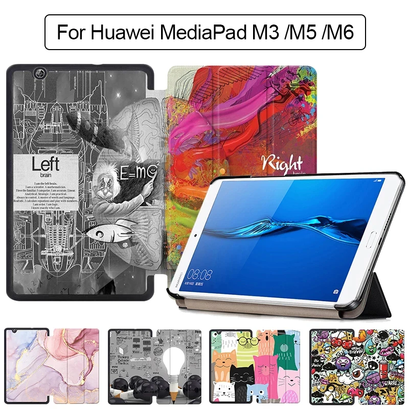 MTT Leather Case For Huawei MediaPad M5 Lite 10.1 inch For Huawei MediaPad M5 M6 8.4 Lite 8 Magnetic Flip Stand Tablet Case