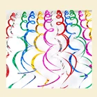 6 шт. Разноцветные Спиральные подвесные сверкающие украшения праздничные Свадебные Ленточные стримеры украшения для Хэллоуина рождественской вечеринки