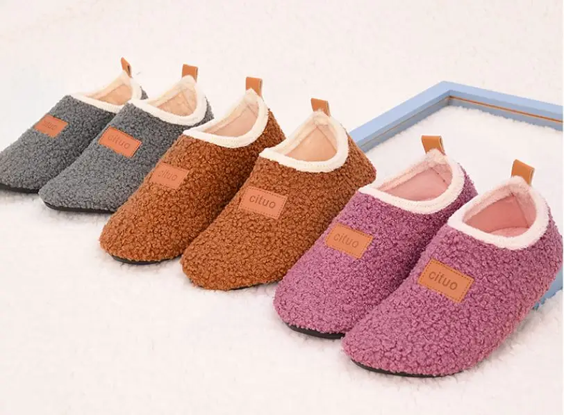 Детская обувь для мальчиков и девочек малышей мягкие милые домашние тапочки