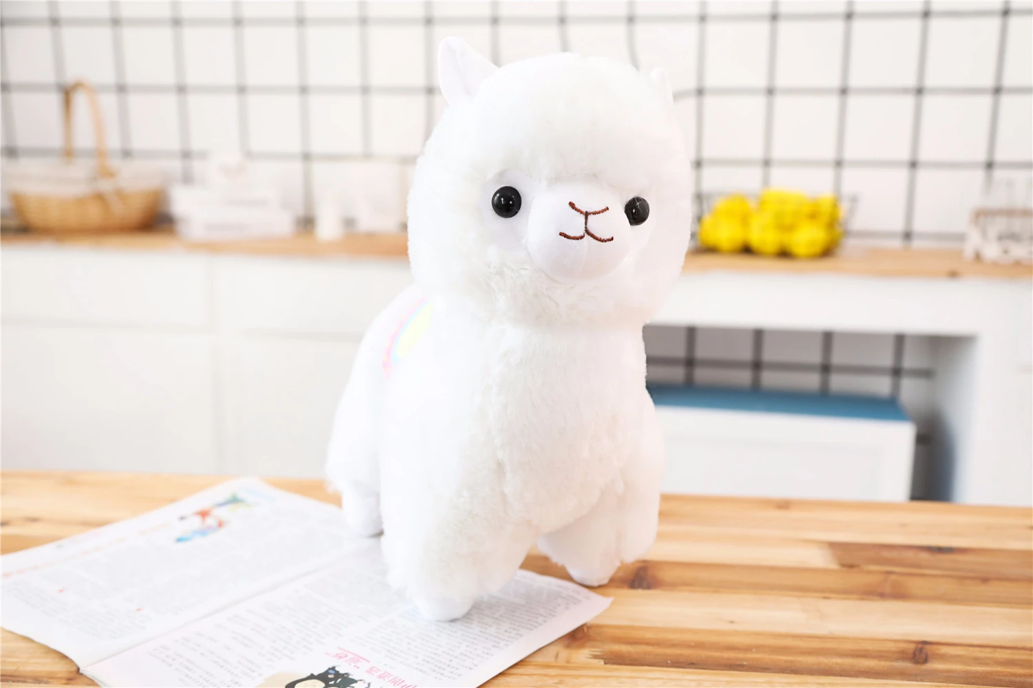 Kawaii кукла Альпака чучело животные плюшевые игрушки ламы 35/45 см Alpacasso Подушка овец плюшевые игрушки куклы для маленьких детей; Одежда для девочек; подарок на день рождения - Цвет: white
