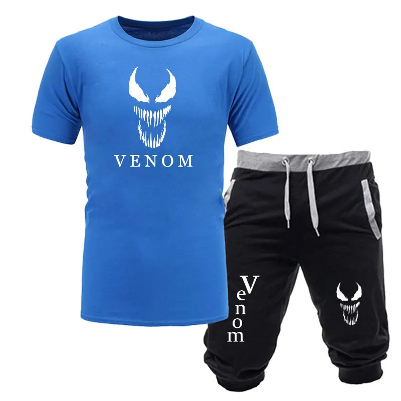 2020 New Arrivals Casual Male Venom T-shirts and jogger Shorts Man Just Break Men T Shirts Fashion Japanese T-shirt Two piece | Мужская