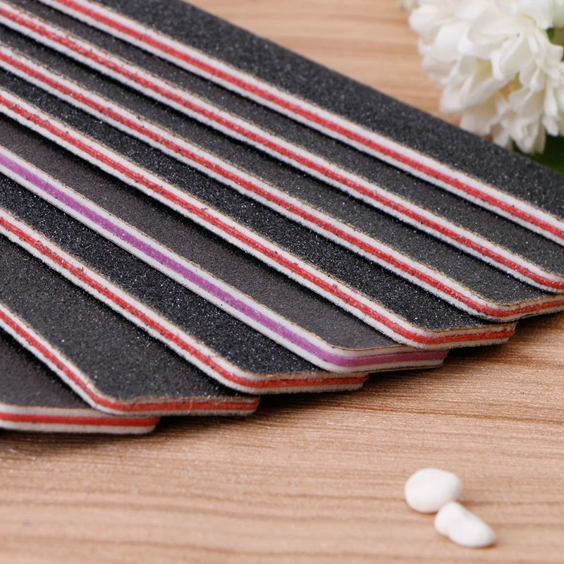 1 шт. пилки для ногтей Шлифовальные 100/180 квадратные двухсторонние Типсы дизайна