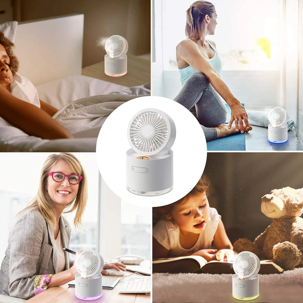 Портативный распылитель воды вентилятор USB Перезаряжаемый складной воздушный