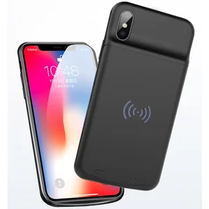 battery charger case qi wireless charger power case for iphone x xs 6 7 8 plus external wireless battery pack for iphone 6 7 8 x free global shipping