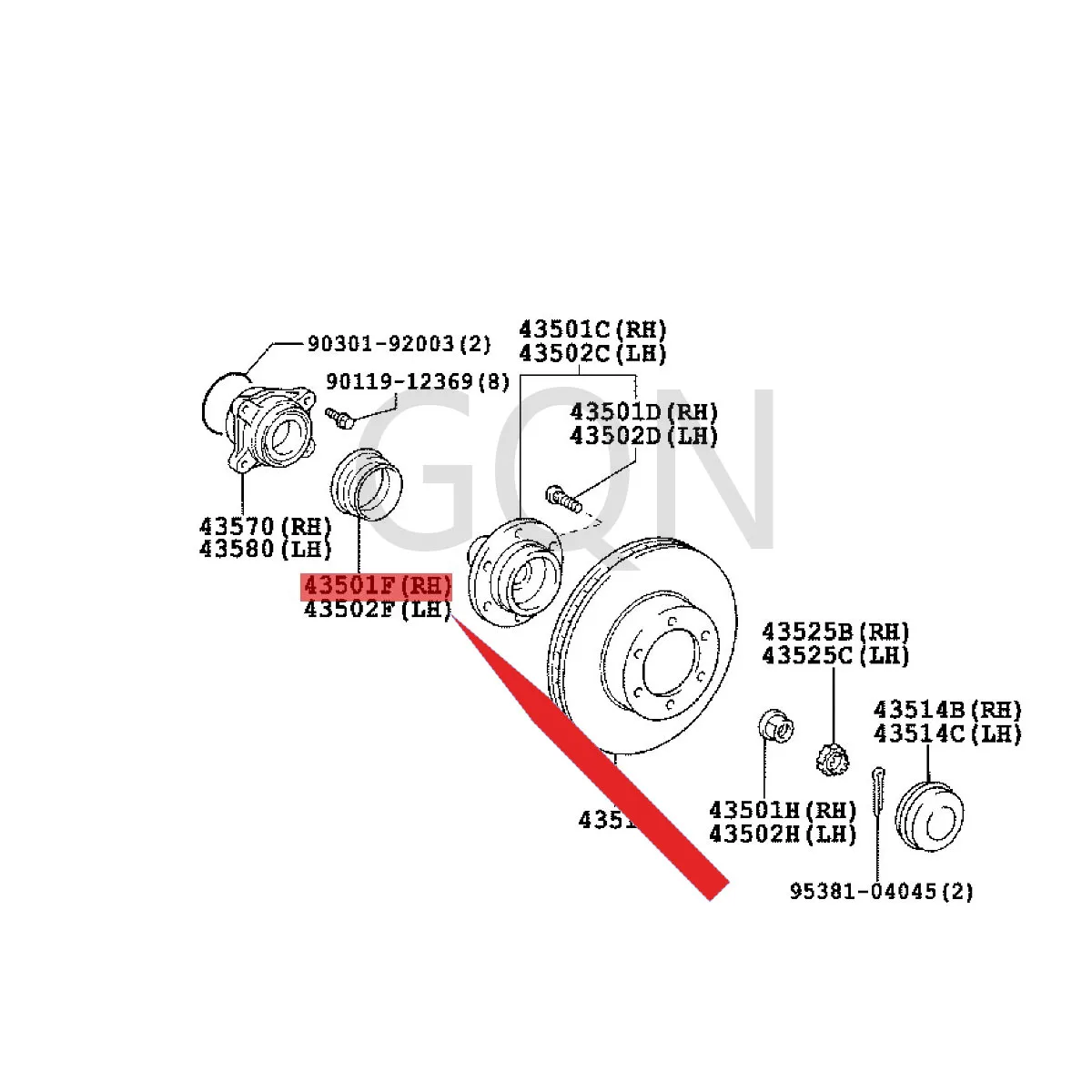 

Oil seal (for right front axle hub) 2010-Toy ota FJC RUI SER HIL UXS URF LAN DCR UIS ERP RA DO front wheel bearing oil seal