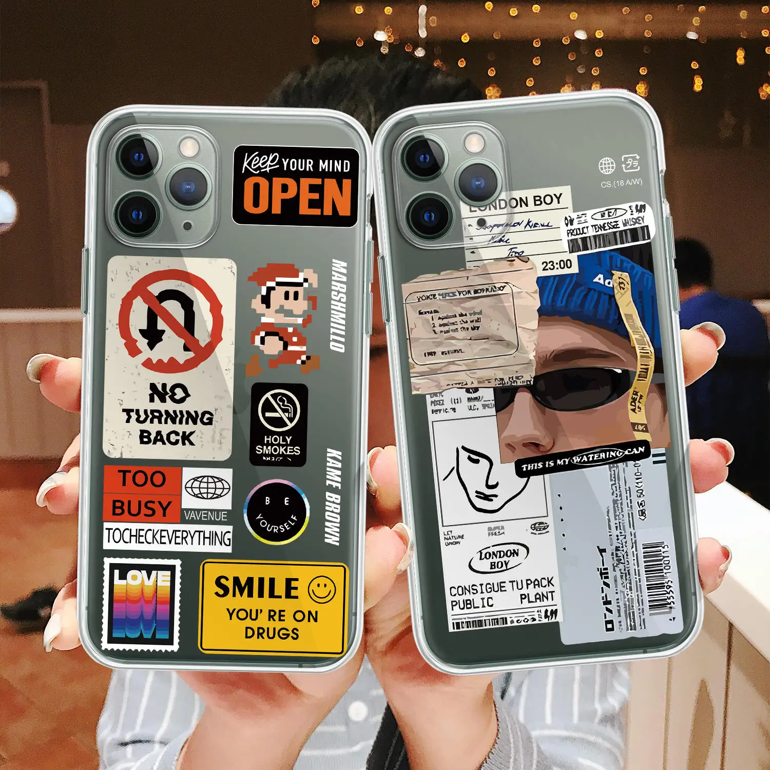 

Retro Label Popular Barcode Phone Case for iPhone 13 12 mini 11 Pro X XR XS MAX 7 8 6 Plus 5 SE case TPU Protective Sleeve