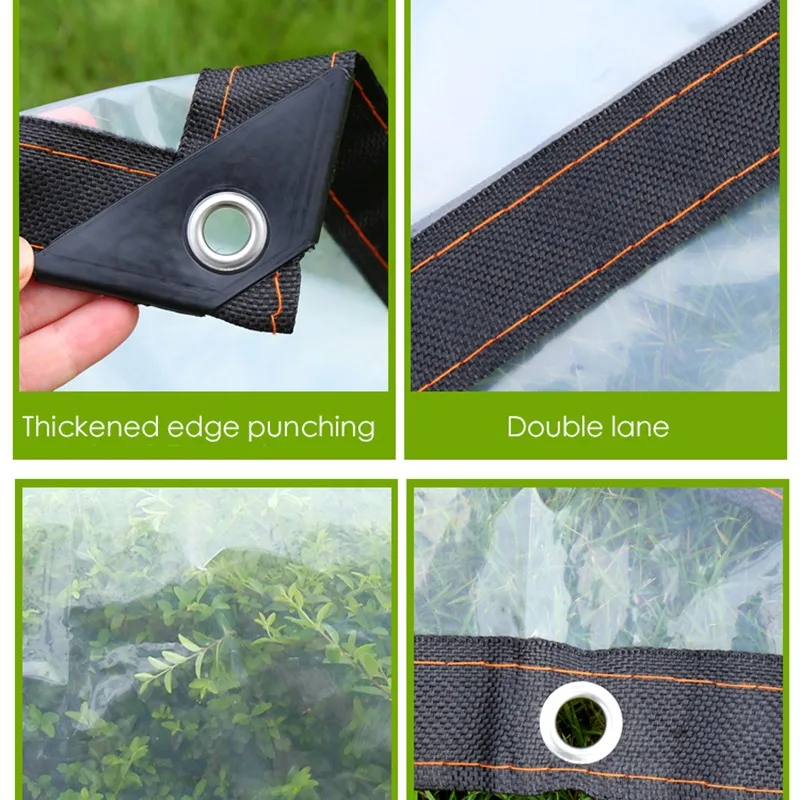 

2x2m 2x3m 2x4m 2x5m 2x6m 3x3m 3x4m Transparent Rainproof Shade Cloth Tarpaulin Lightweight Waterproof Tarp Cover Tent Shelter