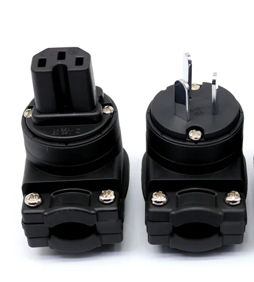 1Pair China and IEC XSSH аудио Hi-end Hifi чистое медное покрытие золото родий электрический AC Женский Мужской США Китайский IEC FI-Великобритания Британский разъем - Цвет: 1Pair China and IEC