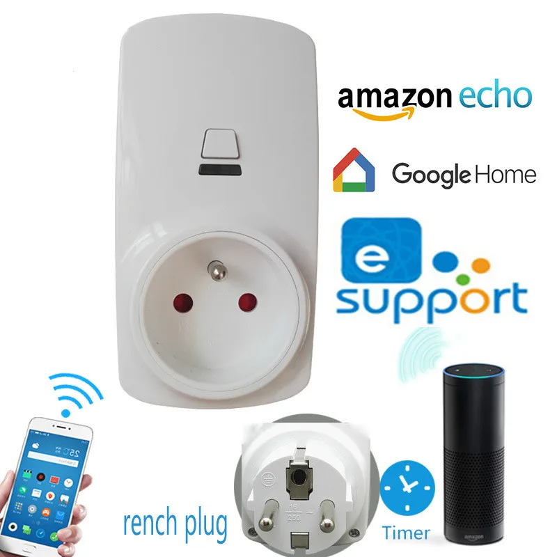 Умная розетка Alexa для домашнего интерьера европейские правила Wi-Fi беспроводной