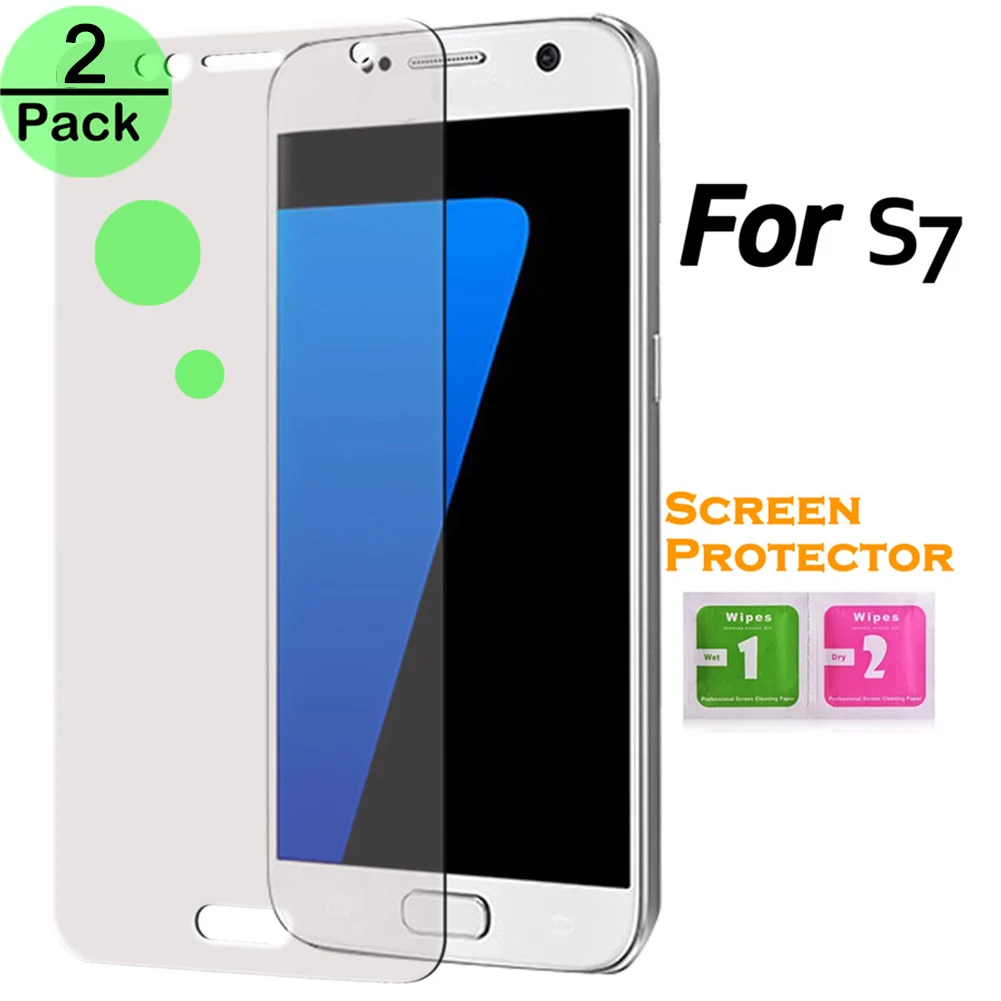 2 шт./лот закаленное стекло для защиты экрана Samsung Galaxy S3 S4 S5 S6 S7 защитная пленка