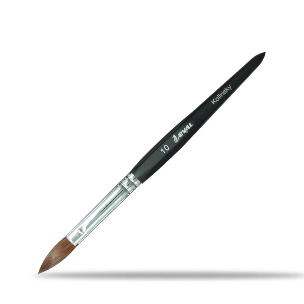 size 10 Eval, шесть углов, Колонок, Соболь, кисти для волос, акриловая щетка для ногтей, Профессиональная УФ-гель для ногтей, пудра для ногтей, педикюр, художественные инструменты - Цвет: size 10