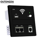 Беспроводная точка доступа в стену, Wi-Fi роутер 220 Встандартный Wi-Fi, USB-зарядка, 86-типа, панельный роутер в стене AP