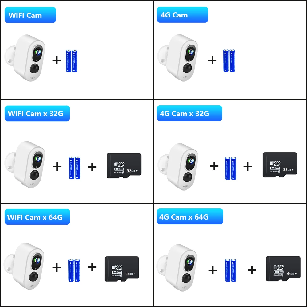 

4G WIFI Camera 3MP HD Outdoor Wireless 3G SIM Card Camera Built-in Rechargeable Battery Home Security Camera Long Time Standby