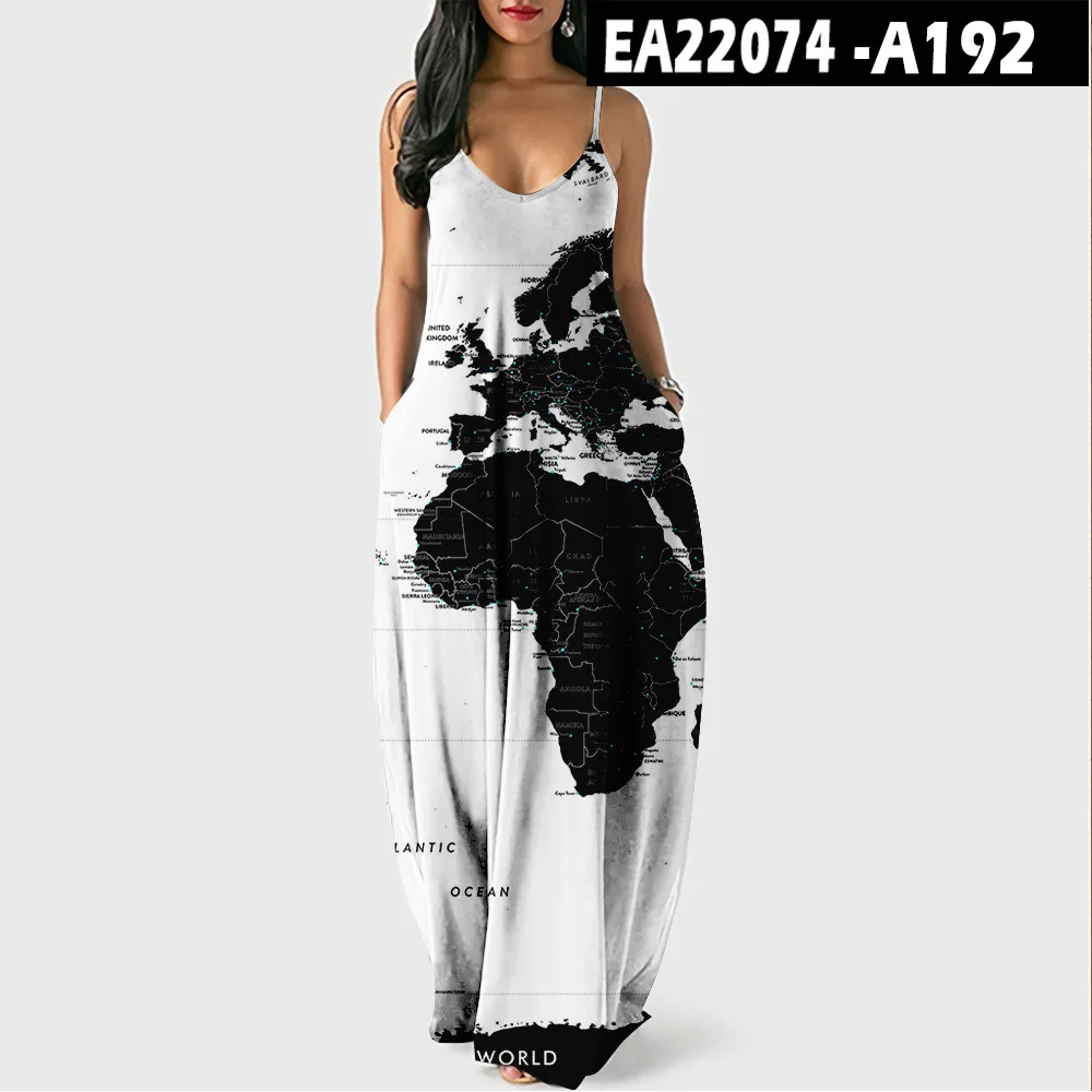 Платье женское длинное пляжное на бретелях-спагетти без рукавов - купить по