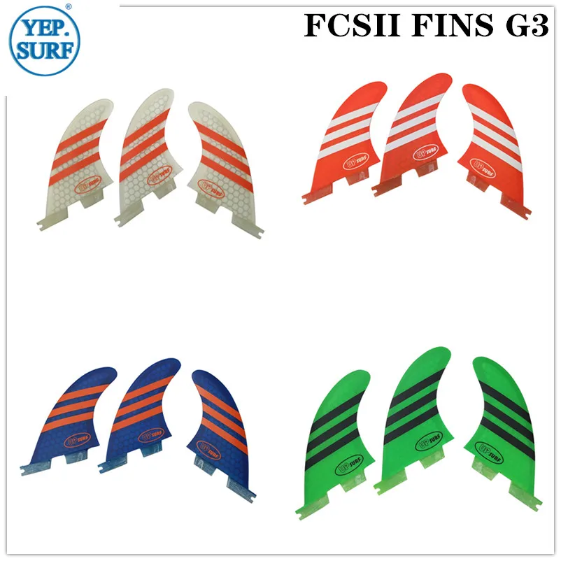 Плавники для серфинга FCS II G3 fcsII Новый стиль из стекловолокна с Сотами кабон