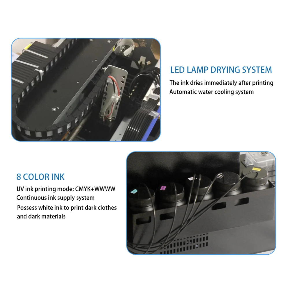 3D embossed UV printer A3 size inkjet used in mobile phone shell with flat-panel enterprise printing processing equipment