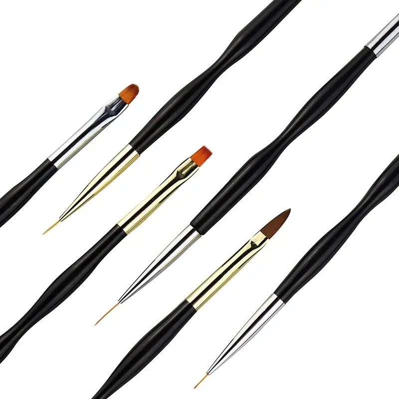 1 шт. двойной для ногтей художественная кисть Рисование Живопись резьба ручка