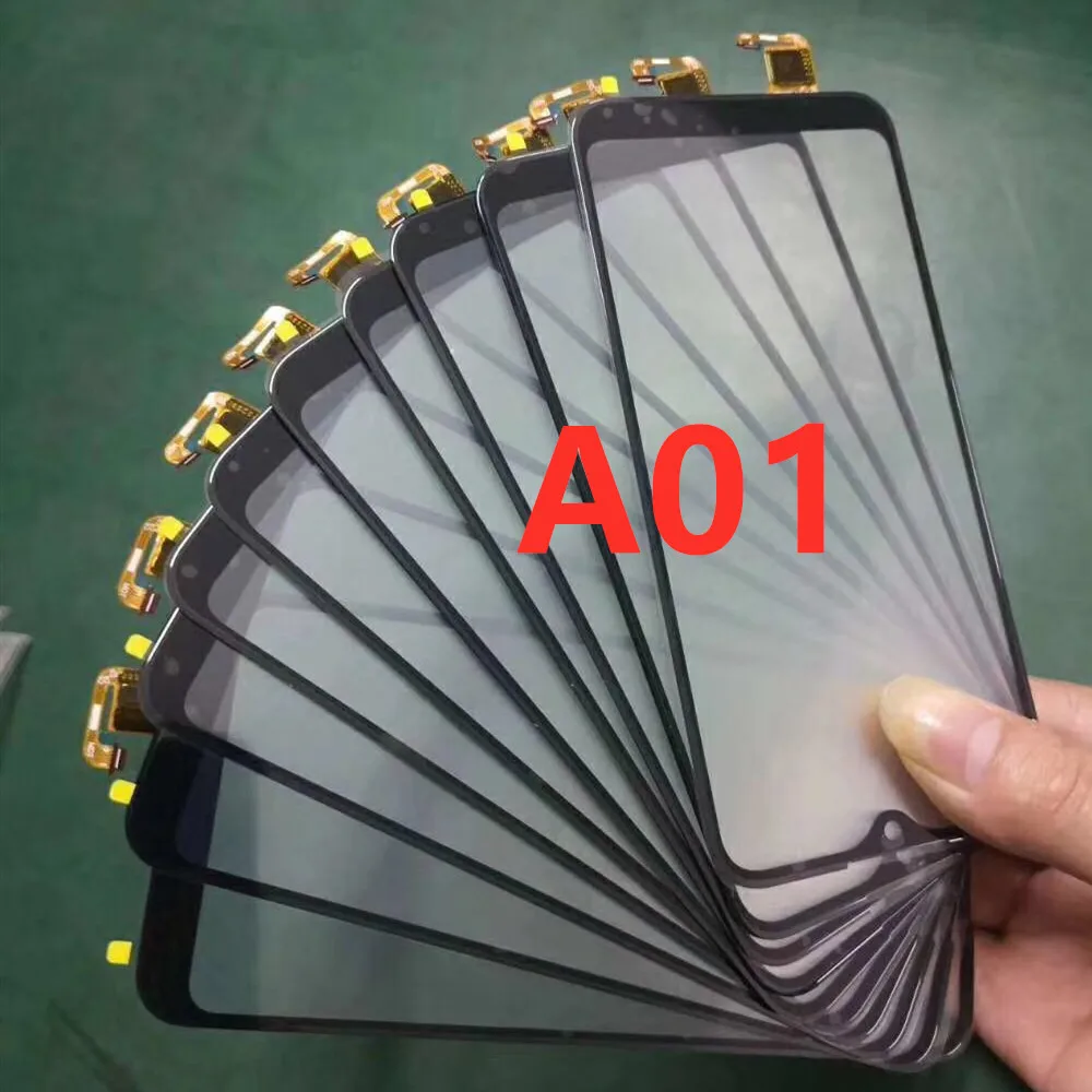 

10PCS Touchscreen WITH OCA Laminated For Samsung Galaxy A01 A015F/D Touch Screen Front Panel Glass Not LCD Display Sensor