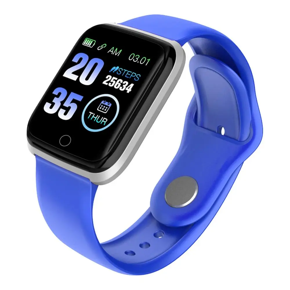 blue silver Ravi M6 для женщин Девушка Смарт часы кровяное давление монитор сердечного ритма IP67 Водонепроницаемый Smartwatch мужчин подключение для Iphone Xiaomi huawei - Цвет: blue silver