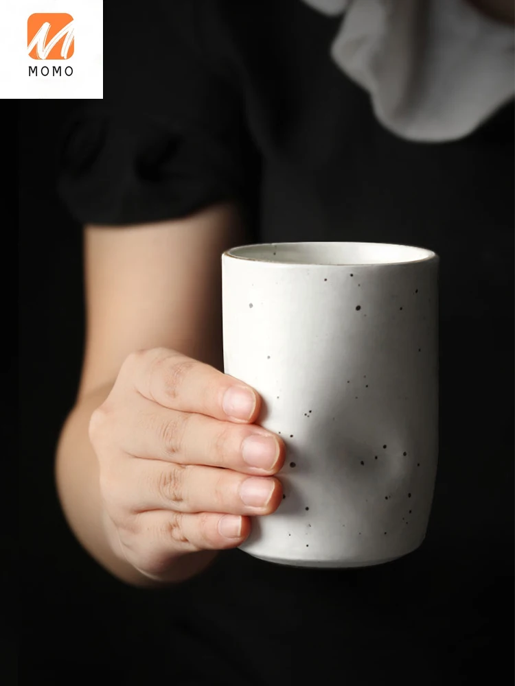 

Handmade Coarse Pottery Tea Cup Vintage Tea Cup Household Couple's Cups Personalized Water Cup Coffee Cup